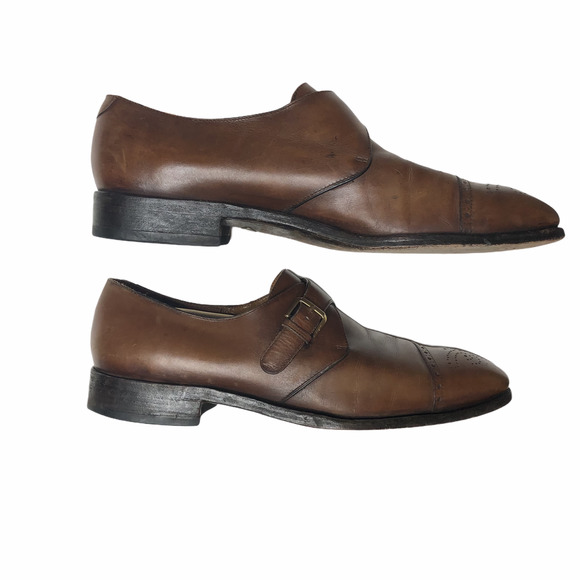 Salvatore Ferragamo Monk Strap Buckle Leather Shoe main image 9